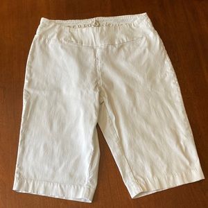 Long white pull-on shorts.  Sz 6